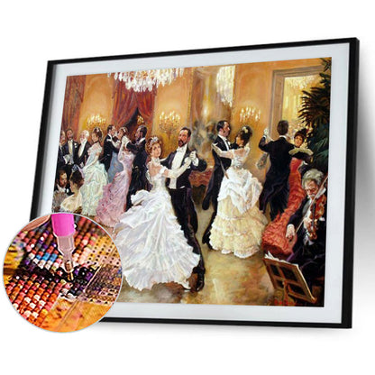 Waltz Ballroom Dancing - Full Round Drill Diamond Painting 50*40CM