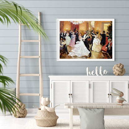 Waltz Ballroom Dancing - Full Round Drill Diamond Painting 50*40CM