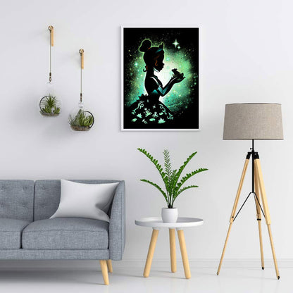 Disney Princess Silhouette - Full Round Drill Diamond Painting 50*60CM