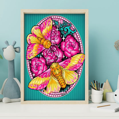 Flowers And Locusts - Full Round Drill Diamond Painting 30*40CM