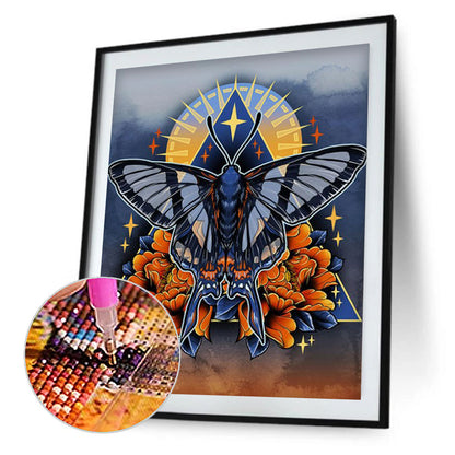 Flowers And Butterflies - Full Round Drill Diamond Painting 30*40CM