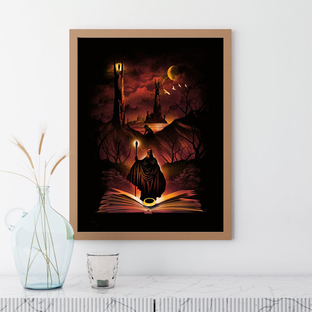 Silhouette Lord Of The Rings - Full Square Drill Diamond Painting 30*40CM