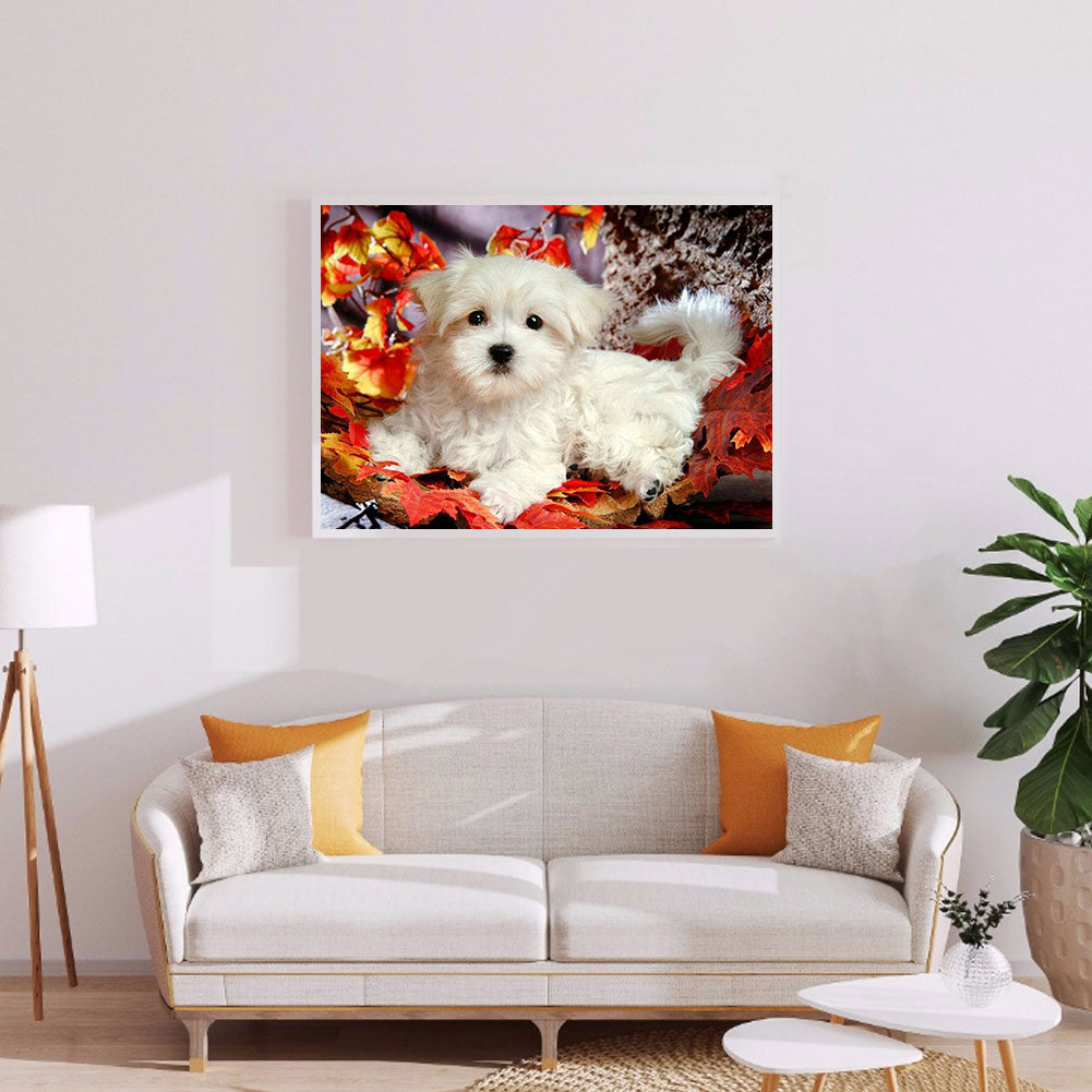 West Highland White Terrier - Full Round Drill Diamond Painting 40*30CM
