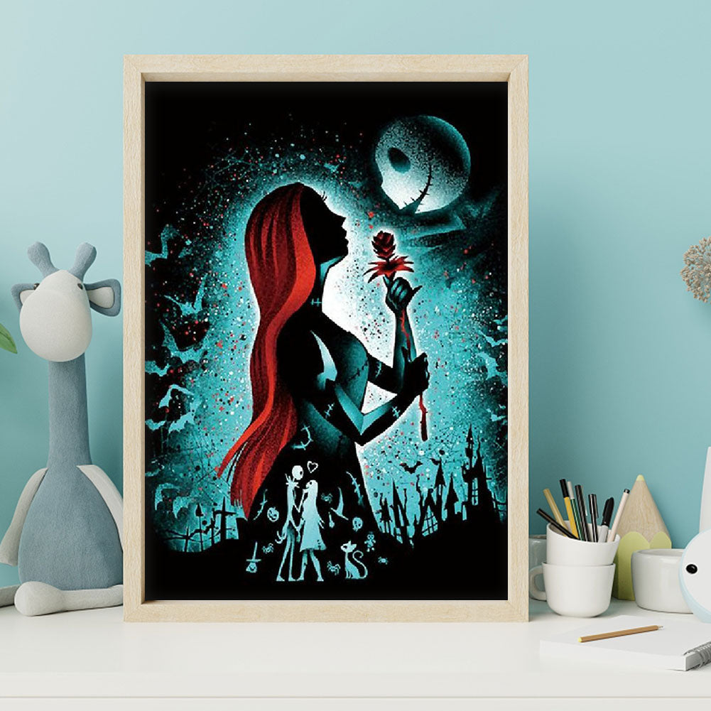 Disney Princess Silhouette - Full Round Drill Diamond Painting 40*50CM