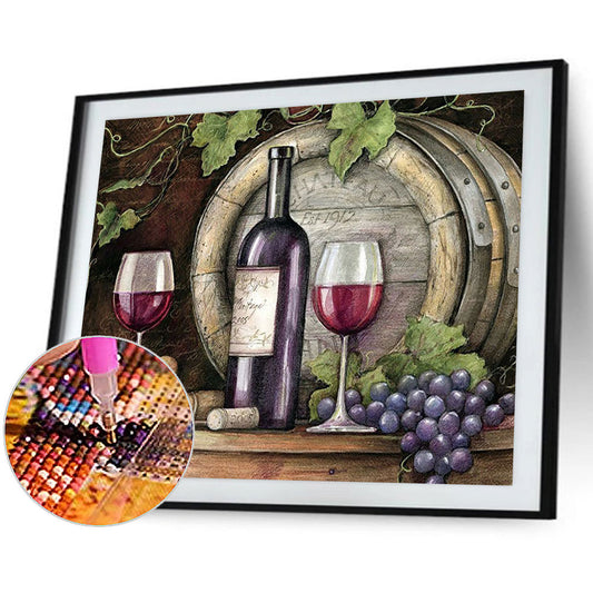 Granny'S Suit Wine Glass Bucket - Full Round Drill Diamond Painting 50*40CM