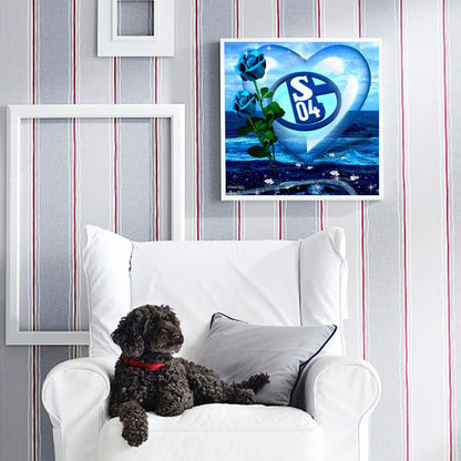 Schalke 04 Football Team Logo - Full Round Drill Diamond Painting 50*50CM