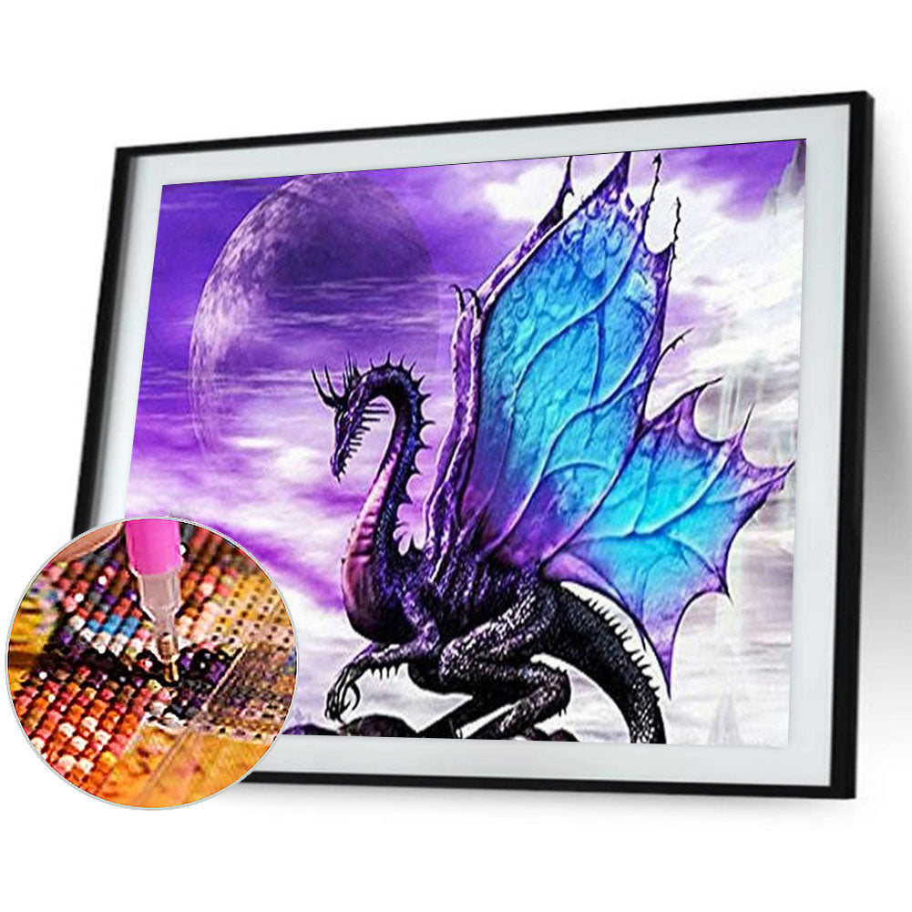 Purple Pterosaur - Full Round Drill Diamond Painting 50*40CM