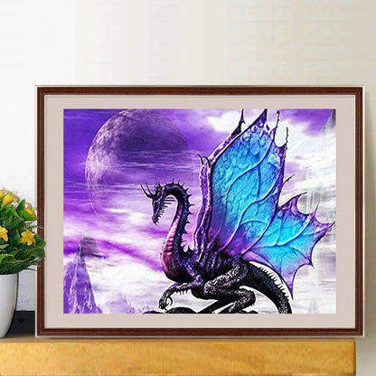 Purple Pterosaur - Full Round Drill Diamond Painting 50*40CM