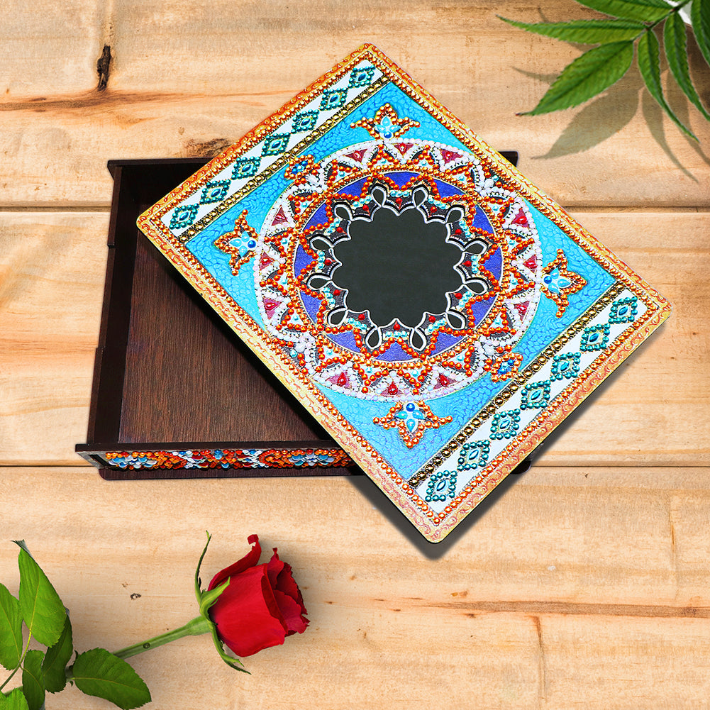 Classic Mandala Style Storage Box Fragmented Ornament Cosmetics Collection