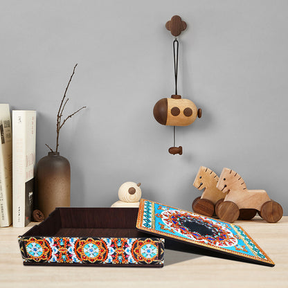 Classic Mandala Style Storage Box Fragmented Ornament Cosmetics Collection