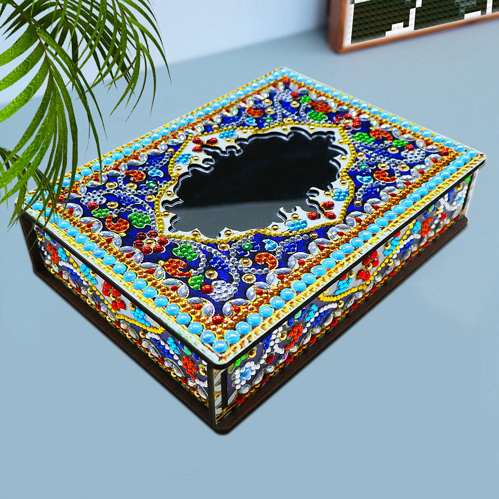 Classic Mandala Style Storage Box Fragmented Ornament Cosmetics Collection