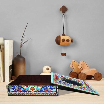Classic Mandala Style Storage Box Fragmented Ornament Cosmetics Collection