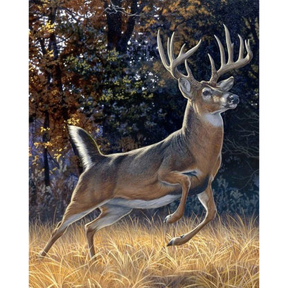 Running Deer - Full Round Drill Diamond Painting 40*50CM