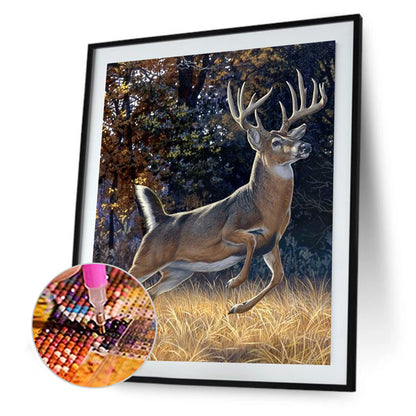 Running Deer - Full Round Drill Diamond Painting 40*50CM