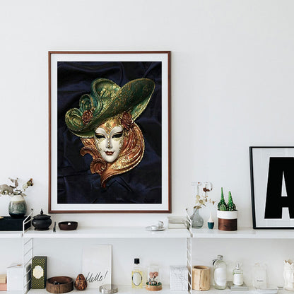 Mask Woman - Full Round Drill Diamond Painting 40*50CM
