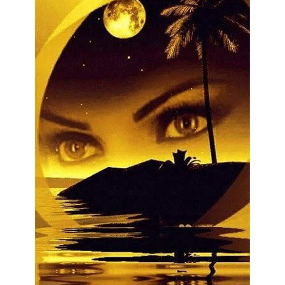 Woman'S Eyes - Full Round Drill Diamond Painting 40*50CM