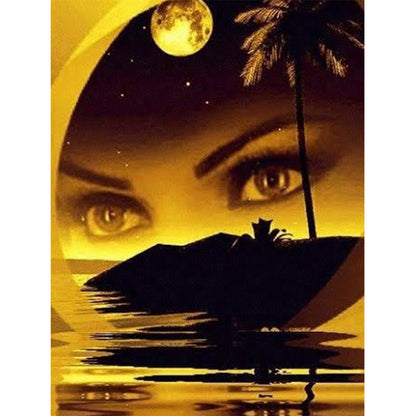 Woman'S Eyes - Full Round Drill Diamond Painting 40*50CM