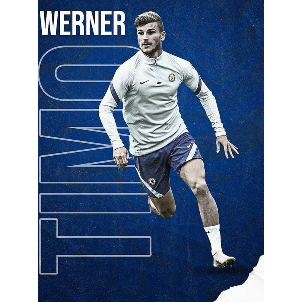 German Men'S Professional Football Player Timo Werner - Full Round Drill Diamond Painting 30*40CM