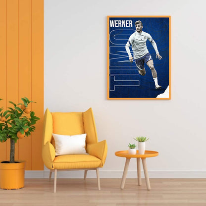 German Men'S Professional Football Player Timo Werner - Full Round Drill Diamond Painting 30*40CM
