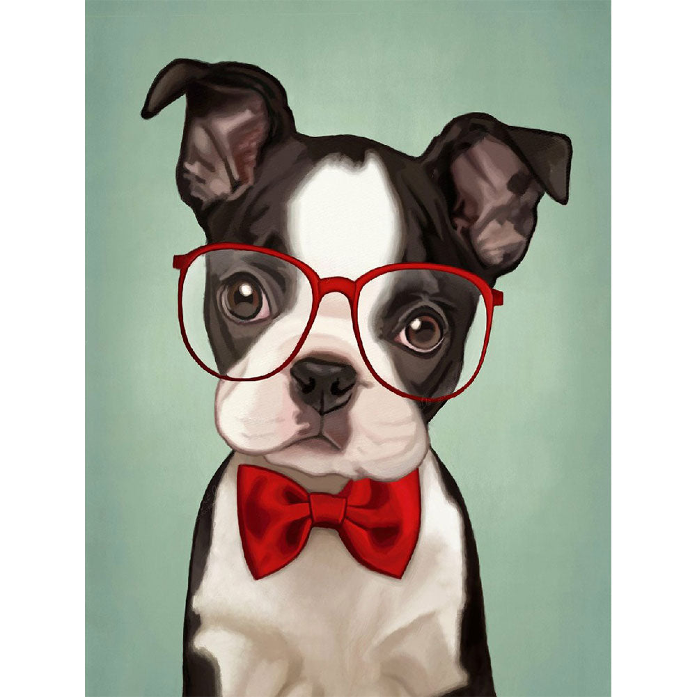 Bulldog Dog - Full Round Drill Diamond Painting 30*40CM