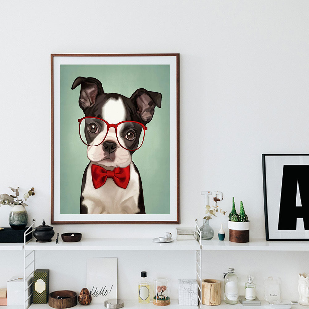 Bulldog Dog - Full Round Drill Diamond Painting 30*40CM