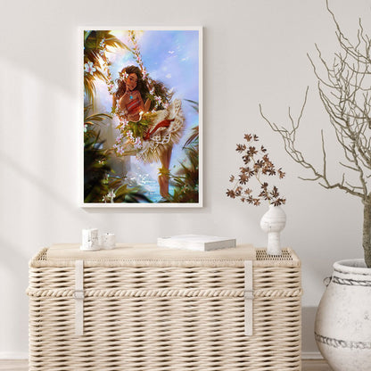 Girl On Swing - Full Round Drill Diamond Painting 40*60CM