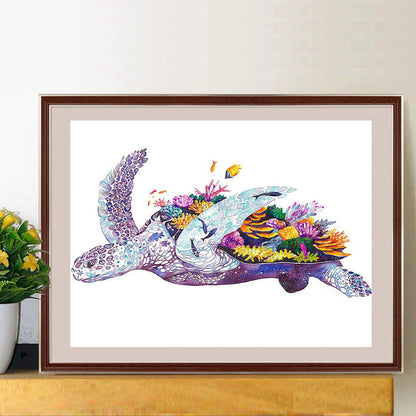 Turtle In Flower - Full Square Drill Diamond Painting 60*50CM