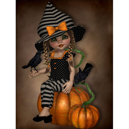 Halloween Cartoon Doll - Full Round Drill Diamond Painting 30*40CM