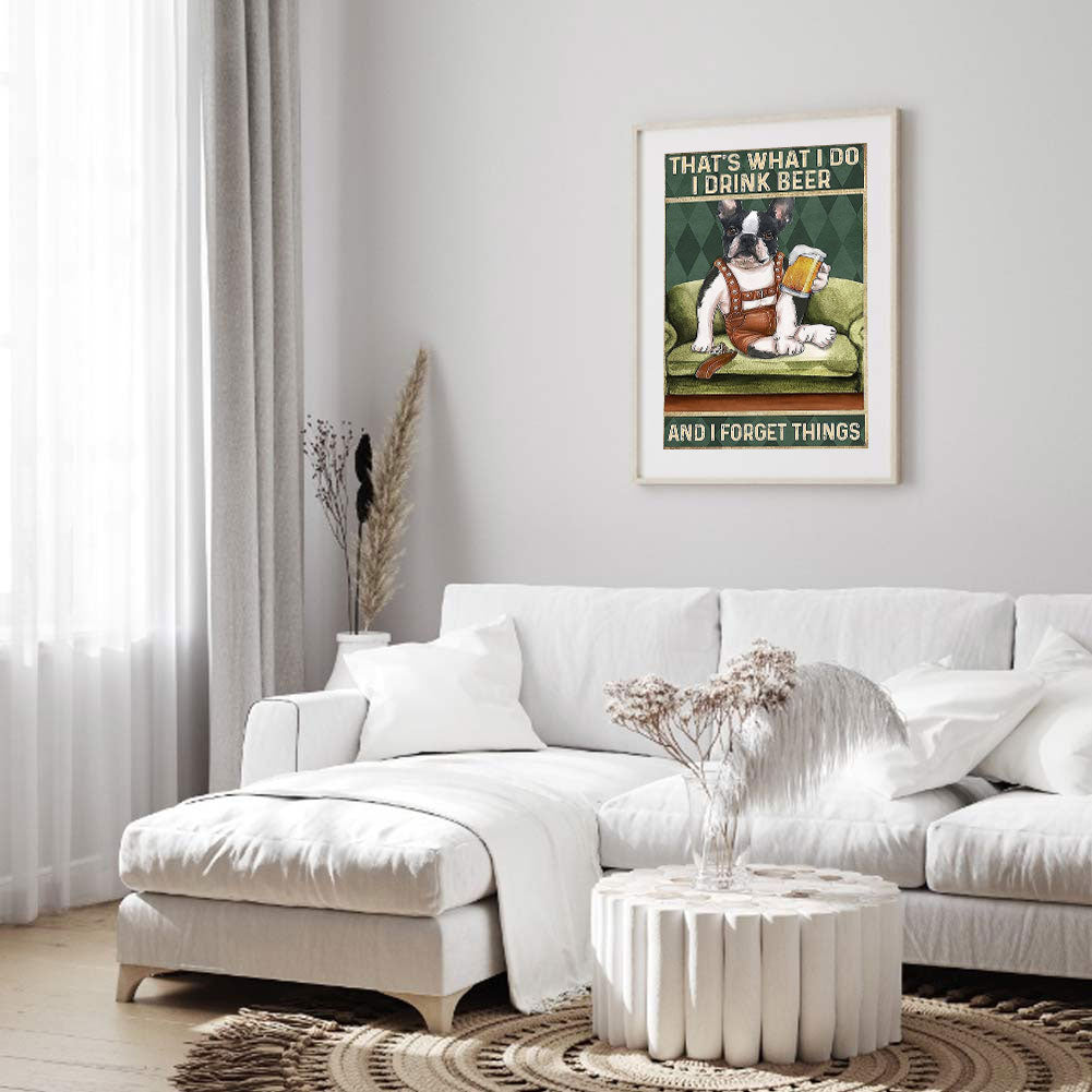 Fighting With Beer - Full Round Drill Diamond Painting 40*50CM