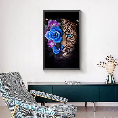 Flower Leopard - Full Round Drill Diamond Painting 40*70CM