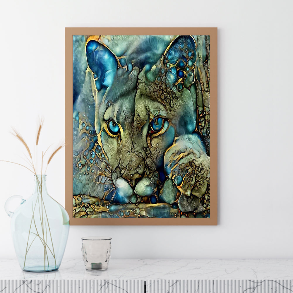 Metallic Leopard - Full Square Drill Diamond Painting 30*40CM
