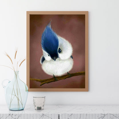 American Crested Tit - Full Round Drill Diamond Painting 30*40CM