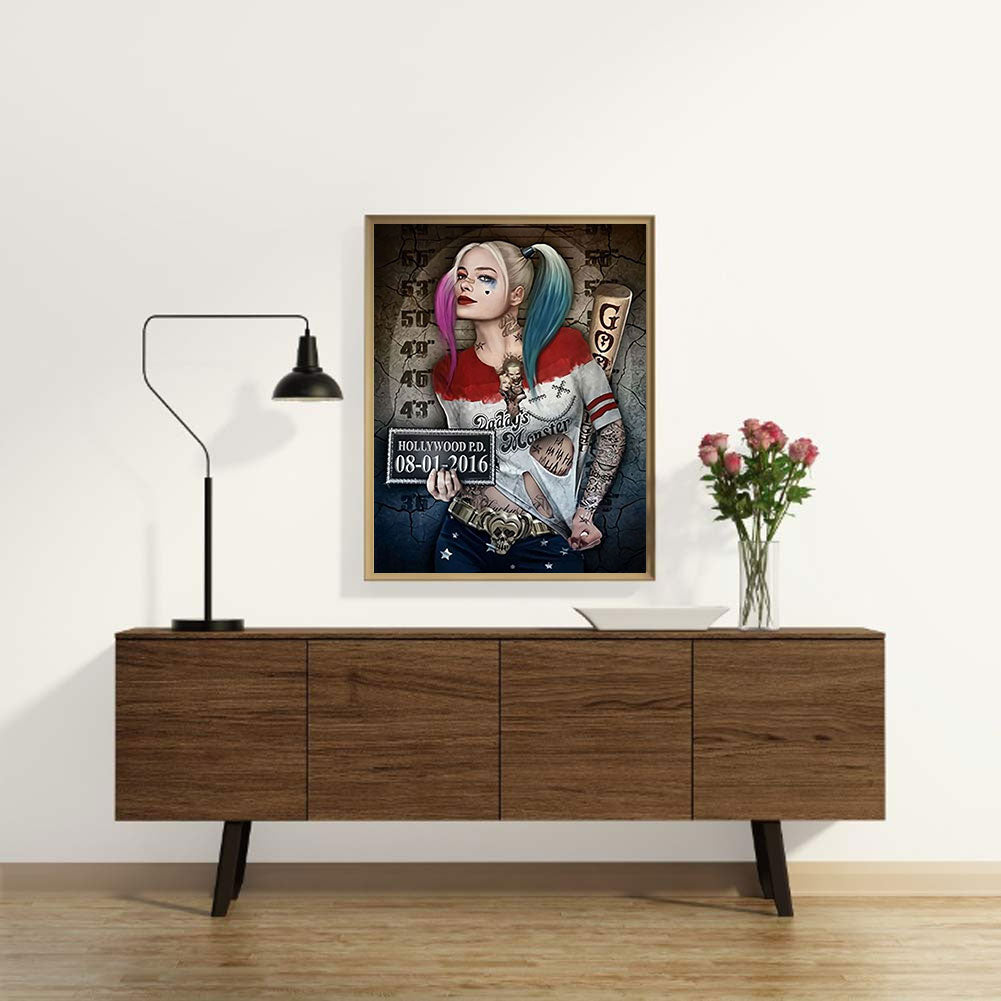 Wanted Harley Quinn - Full Round Drill Diamond Painting 30*40CM