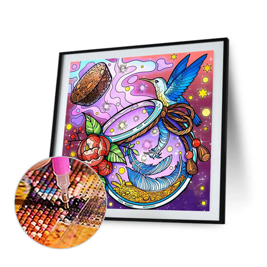 Colorful Flower Bottle - Full Round Drill Diamond Painting 30*30CM