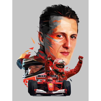 German Racing Driver Michael Schumacher - Full Round Drill Diamond Painting 30*40CM