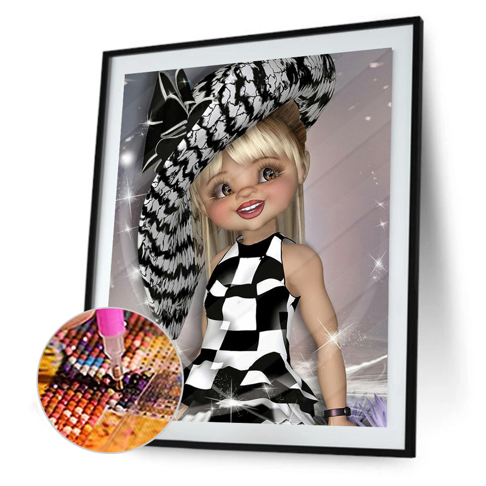 Big Eye Doll - Full Round Drill Diamond Painting 50*60CM