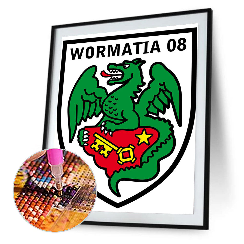Womathia Worms Football Team Logo - Full Round Drill Diamond Painting 30*40CM