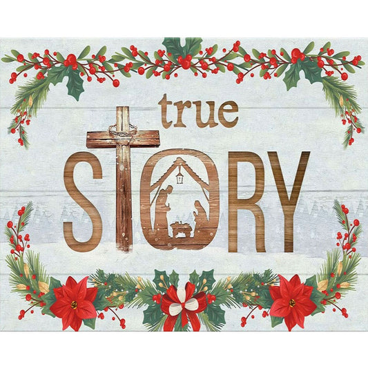 Christmas Atmosphere Poster Painting - Full Round Drill Diamond Painting 40*30CM