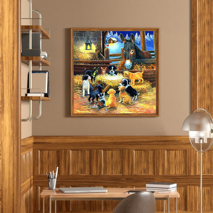 Kitten Puppy - Full Round Drill Diamond Painting 40*40CM