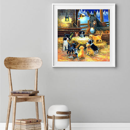 Kitten Puppy - Full Round Drill Diamond Painting 40*40CM