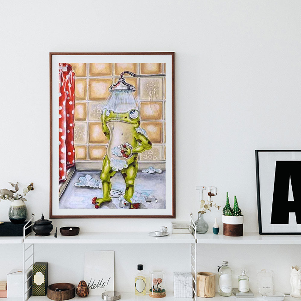 Shower Frog - Full Round Drill Diamond Painting 40*50CM