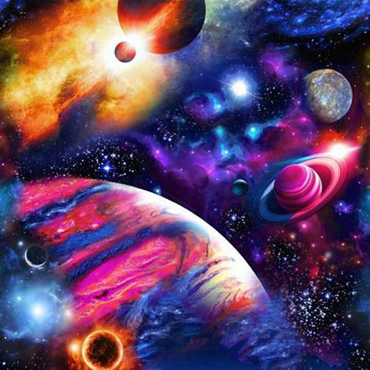 Cosmic Starry Sky - Full Round Drill Diamond Painting 40*40CM