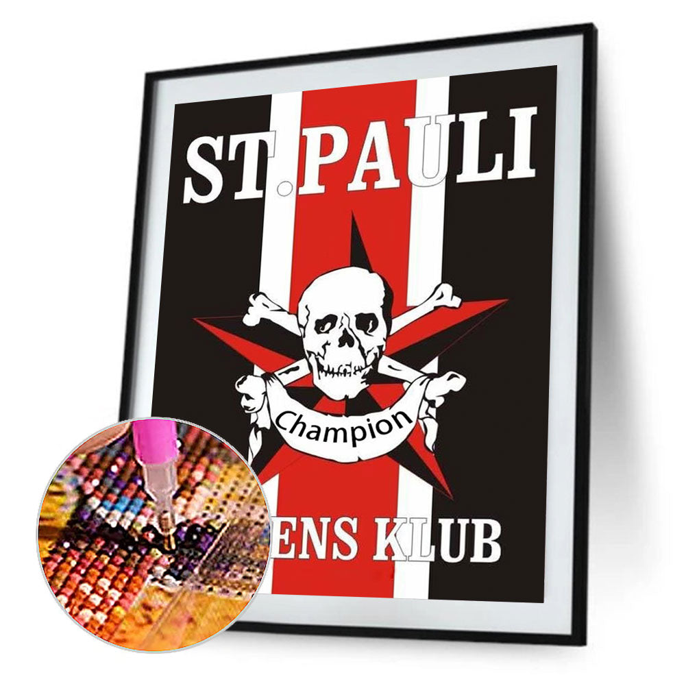 St Pauli Football Team Logo - Full Round Drill Diamond Painting 30*400CM