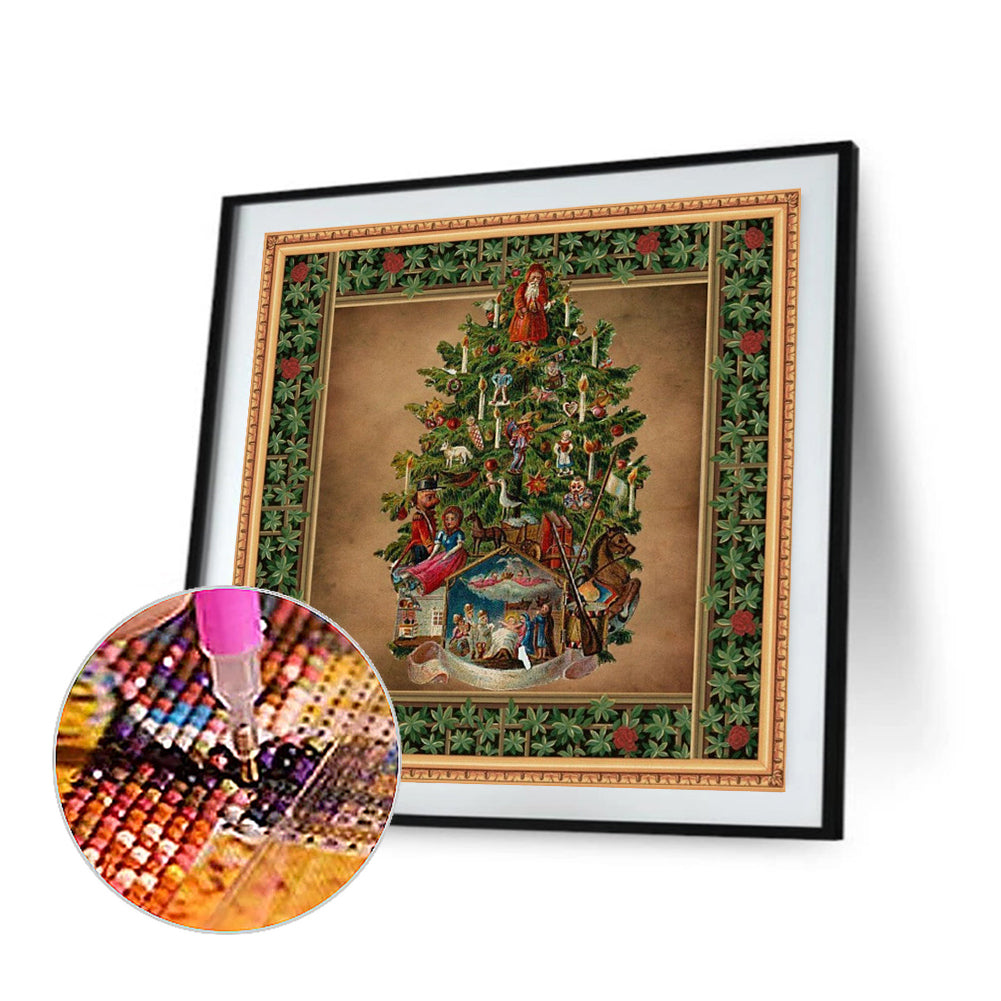 Christmas Tree - Full Round Drill Diamond Painting 30*30CM