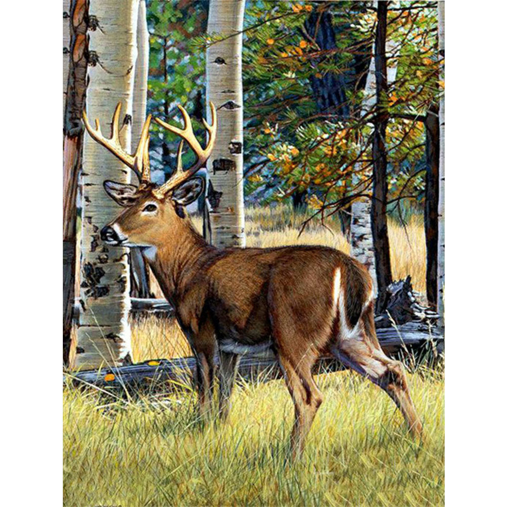 Elk - Full Round Drill Diamond Painting 50*60CM