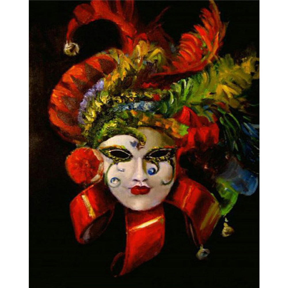 Mask Woman - Full Round Drill Diamond Painting 50*60CM