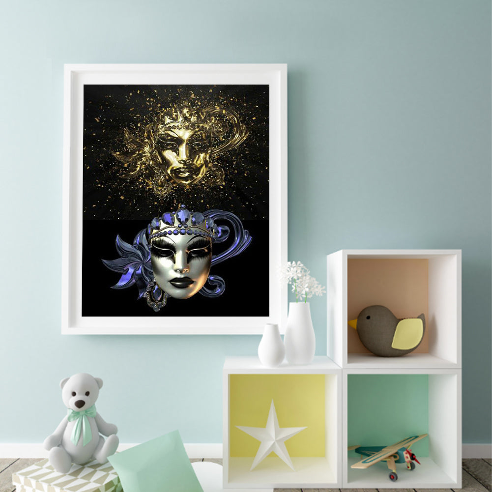 Mask Woman - Full Round Drill Diamond Painting 50*60CM