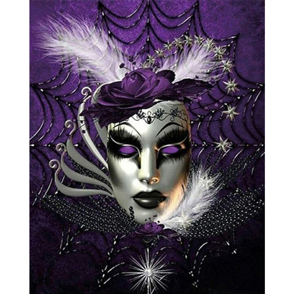 Mask Woman - Full Round Drill Diamond Painting 50*60CM