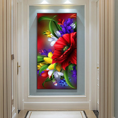 Blooming Poppies - Full Square Drill Diamond Painting 40*70CM