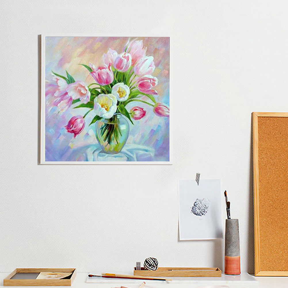 Tulip Oil Painting - Full Square Drill Diamond Painting 30*30CM